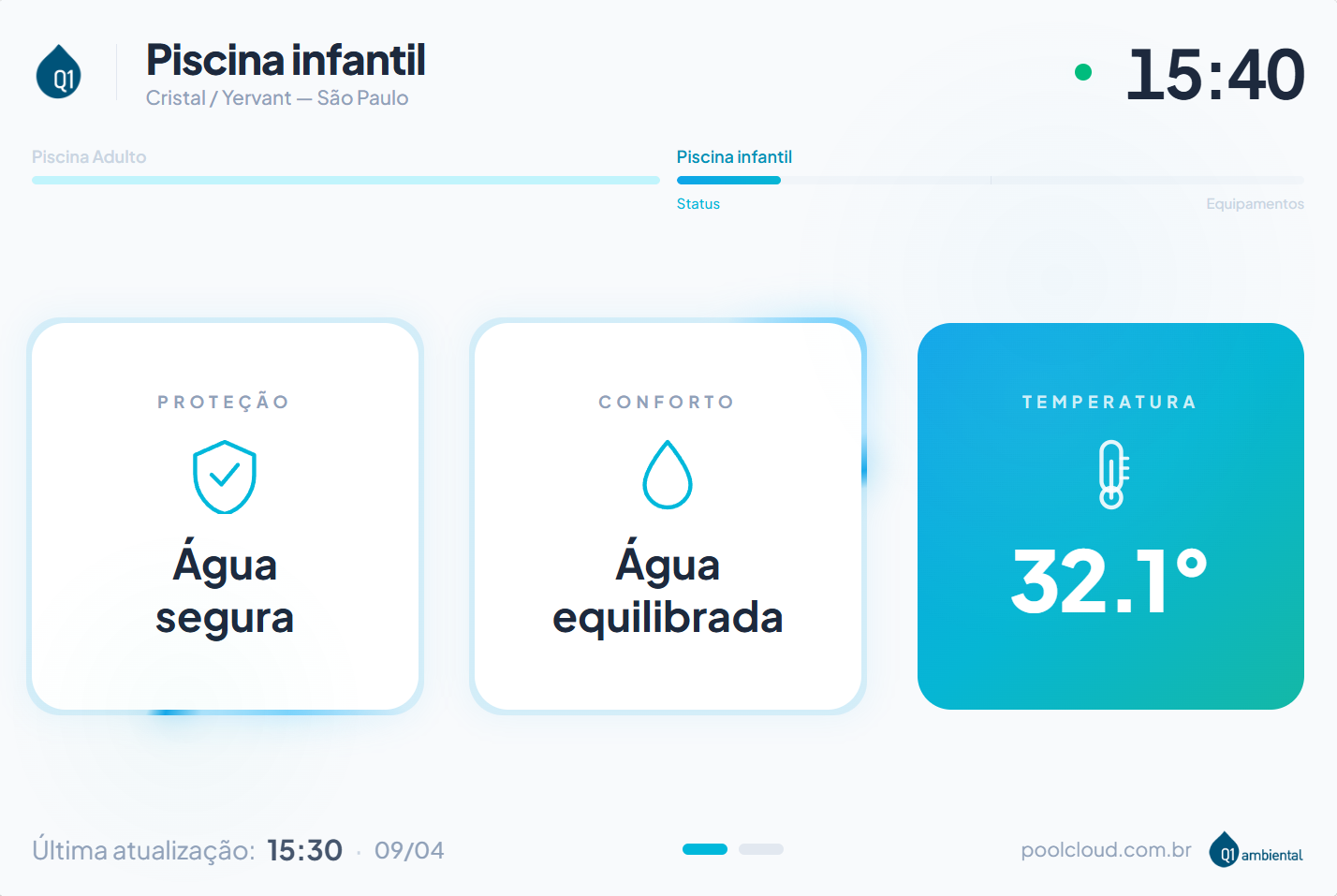 Página pública do PoolCloud